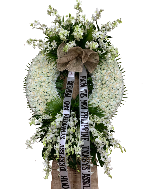 Sympathy Flower Wreath 06 Wreath Funeral Flower by LaRosa Flower Shop